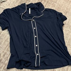 Navy brand new (without tags) night shirt Soma Cool Nights Navy with white trim